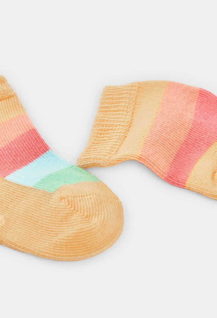 Baby cotton socks pack in yellow