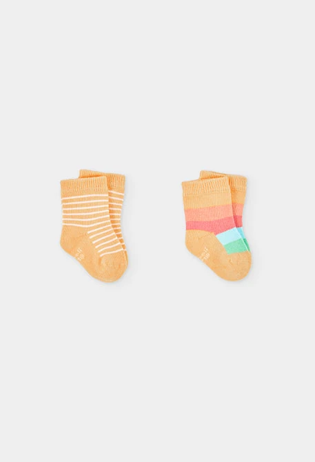 Baby cotton socks pack in yellow