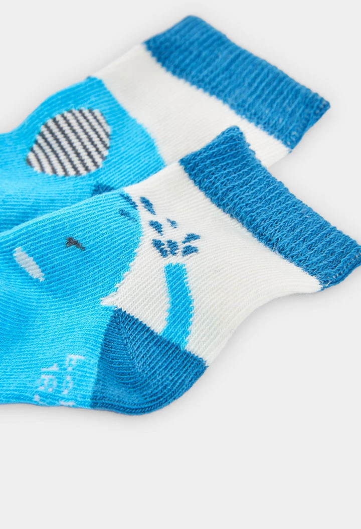 Pack calcetines bebé algodón azul