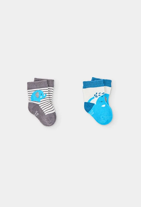Pack calcetines bebé algodón azul