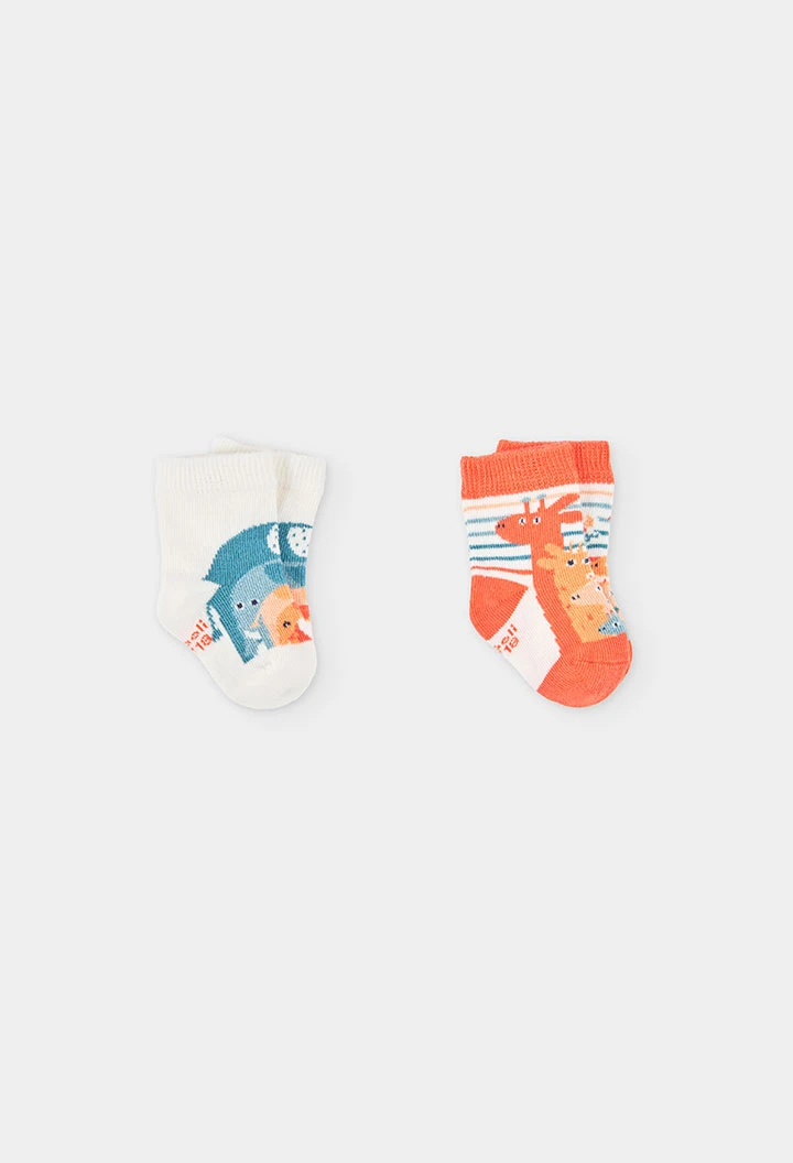 Pack de chaussettes bébé en coton orange