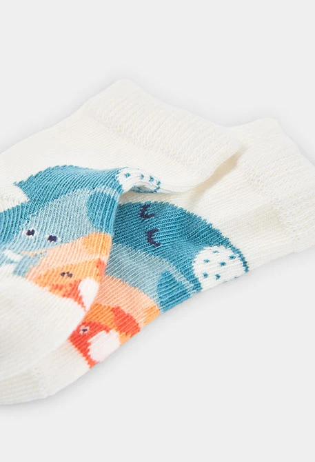 Orange cotton baby socks pack