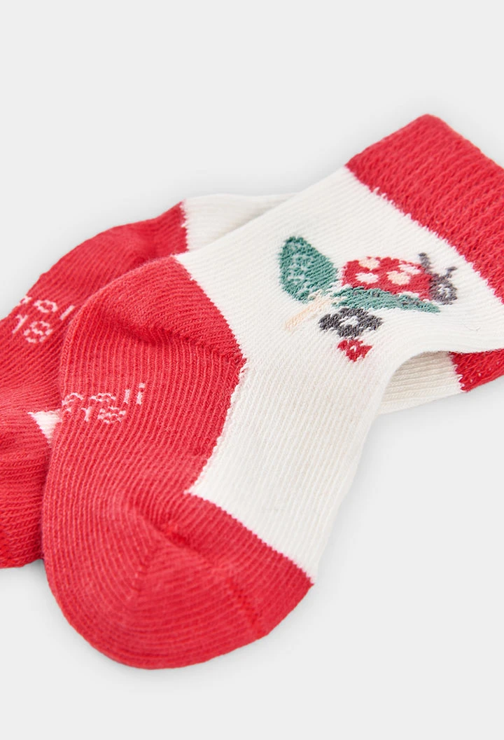 Pack of pink cotton baby socks