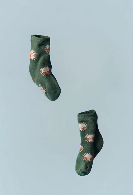 Pack de chaussettes pour bébé en coton marron