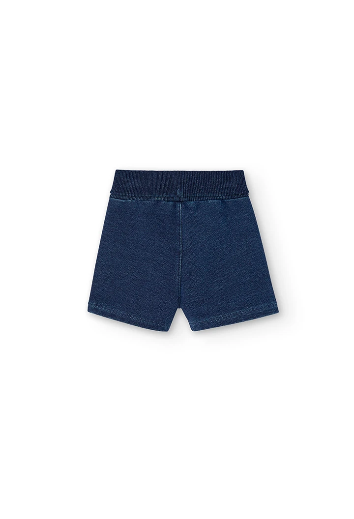 Bermuda en molleton jean pour bébé garçon