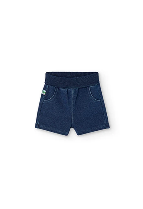 Bermuda en molleton jean pour bébé garçon