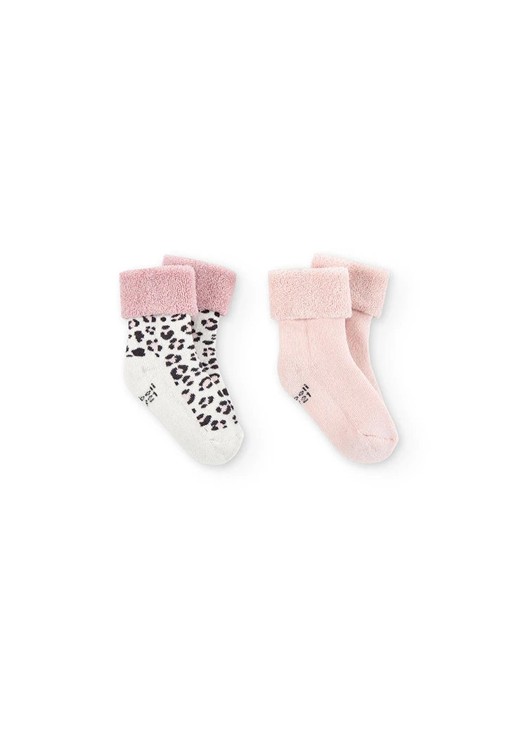Pack calcetines de bebé rosa claro-BCI