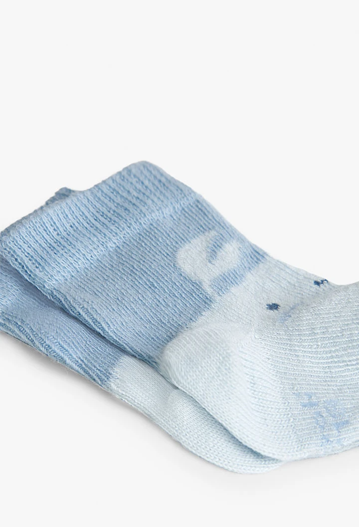 Pack chaussettes bébé bleu ciel