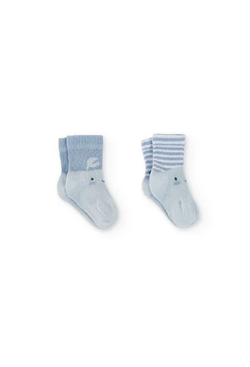 Pack of baby socks in light blue