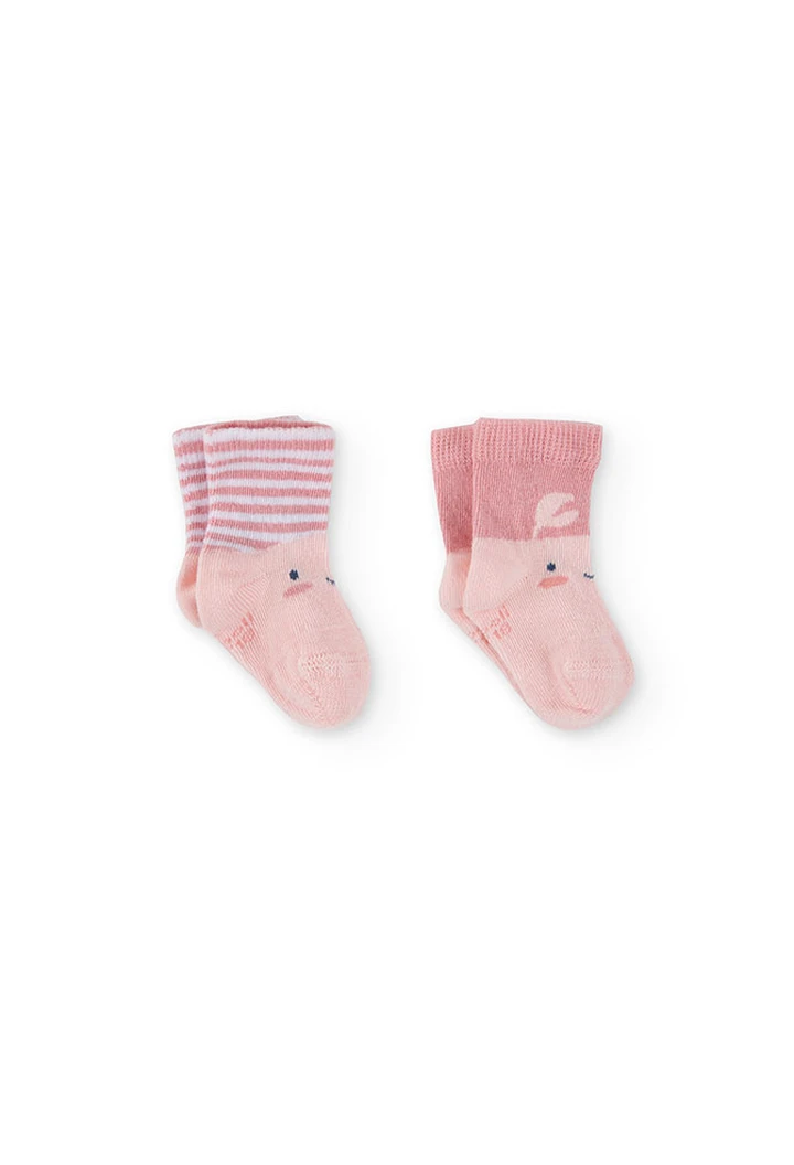 Pack de chaussettes bébé rose