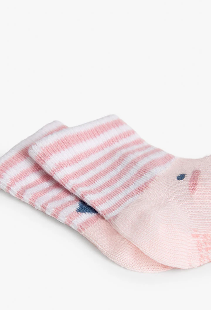 Pack de meias de bebé em rosa