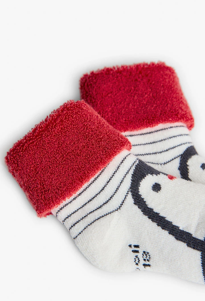 Pack of three white baby socks