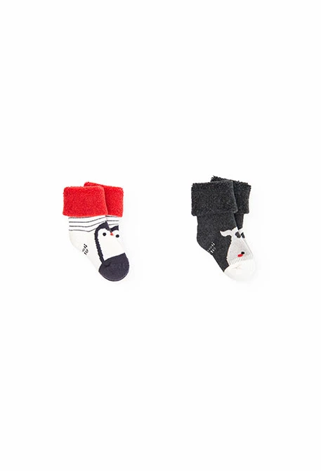 Pack of three white baby socks