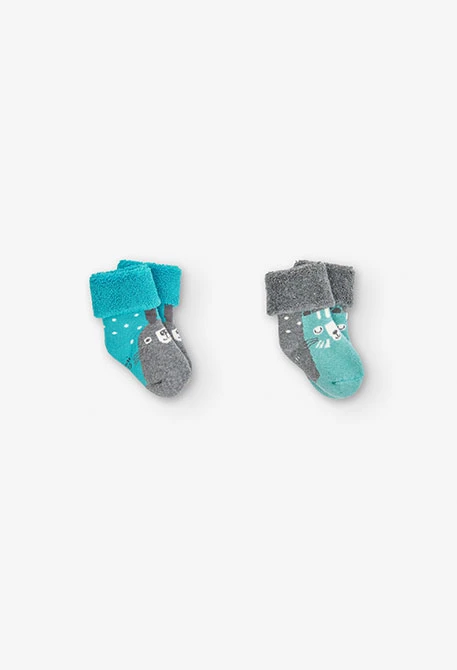 Pack di tre calzini per neonato in azzurro chiaro