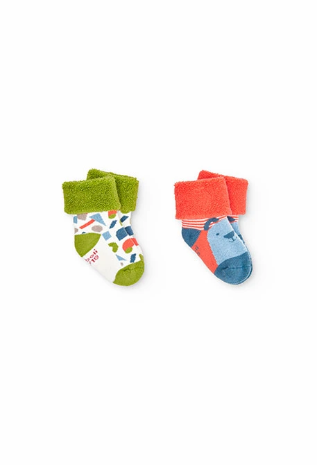 Pack of orange baby socks