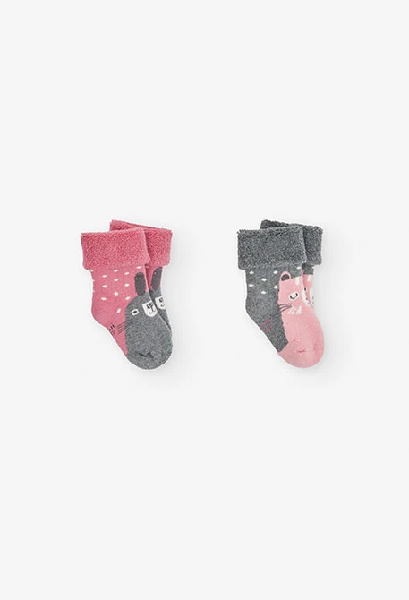 Lot de chaussettes pour bébé en rose