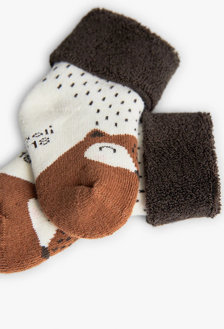 Pack of socks for baby in raw white