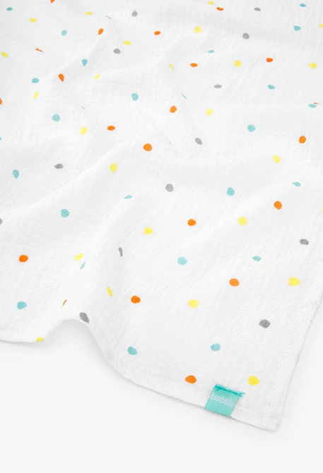 Pack de manta y doudou para bebé unisex en blanco