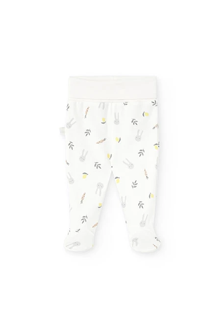 Pack de punto para bebé unisex en color blanco con estampado