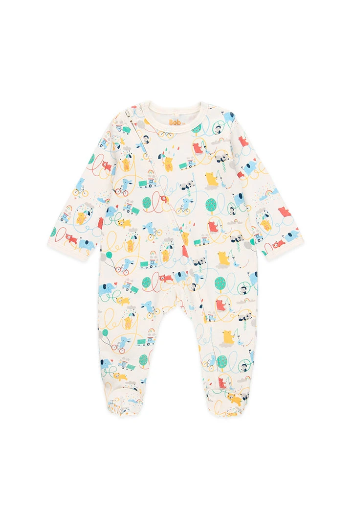 Grenouillère cotêlée pour bébé - organique