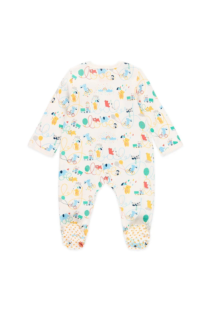 Grenouillère cotêlée pour bébé - organique
