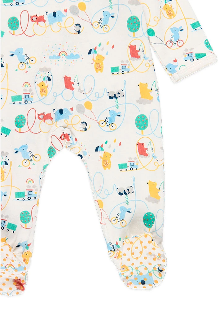 Grenouillère cotêlée pour bébé - organique
