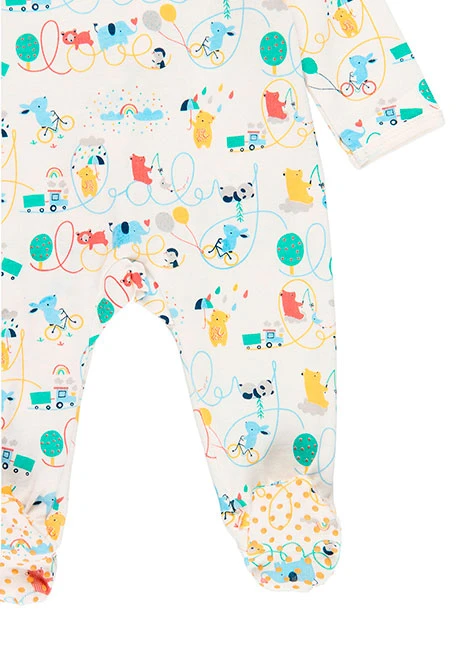 Grenouillère cotêlée pour bébé - organique