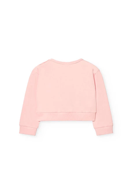 Sudadera de felpa para bebé niña en color rosa