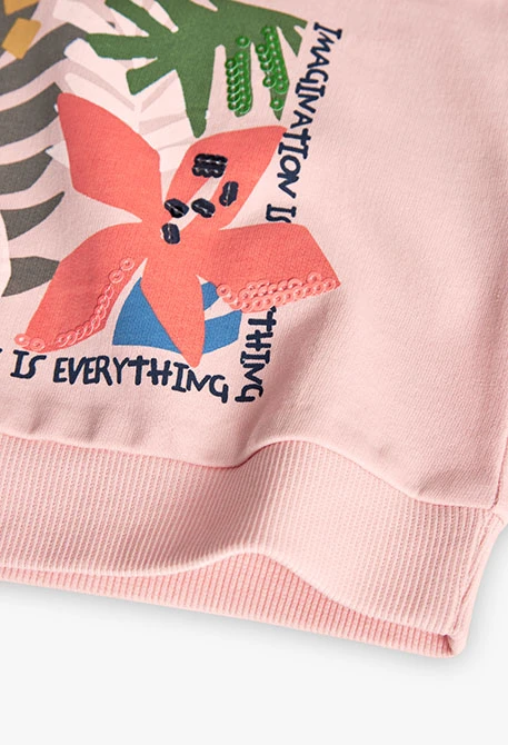 Sudadera de felpa para bebé niña en color rosa