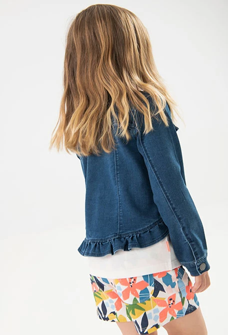 Bermudas de felpo para bebé menina com estampado