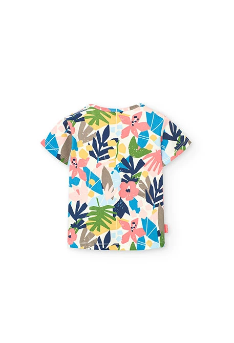 Camisola de malha para bebé menina com estampado de flores