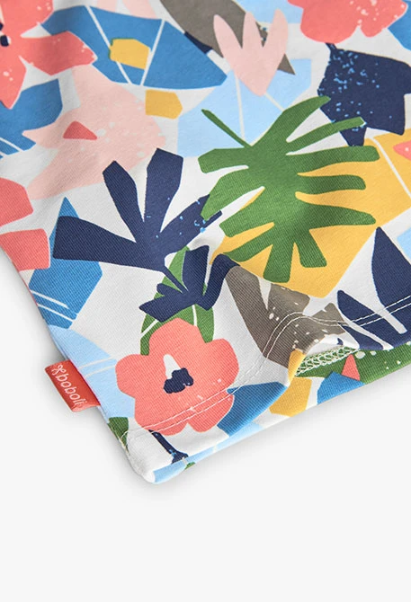 Camisola de malha para bebé menina com estampado de flores