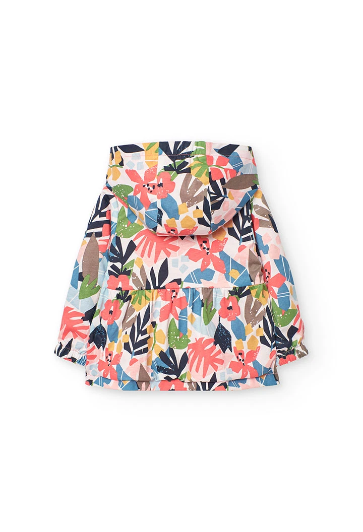 Parka réversible pour bébé fille de couleur rouge