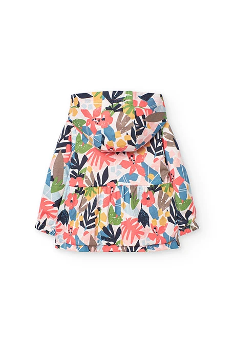 Parka reversible  para bebé niña en color rojo