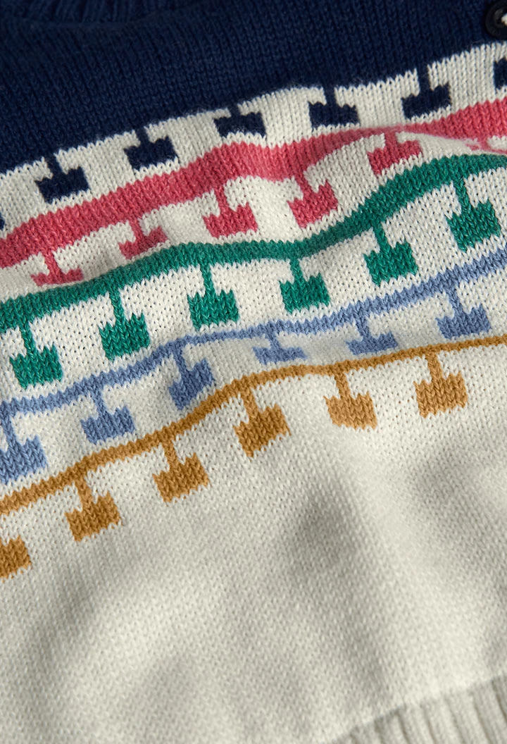 Weißer Mädchenpullover mit Aufdruck