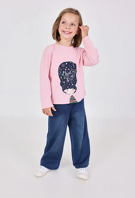 Girls denim trousers in blue