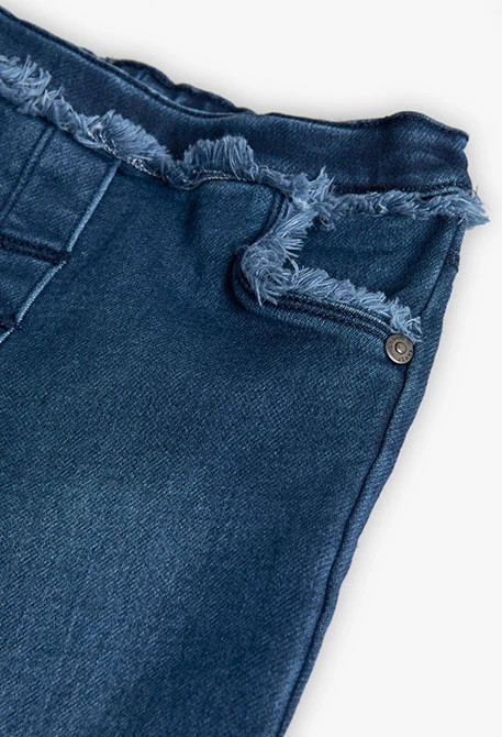 Pantaloni in denim bambina in blu