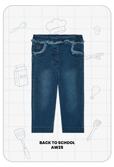 Pantalon en denim fille en bleu