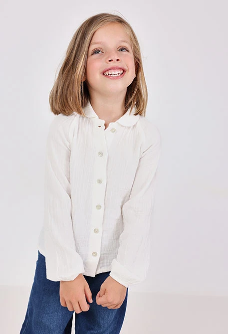 Camisa niña blanco