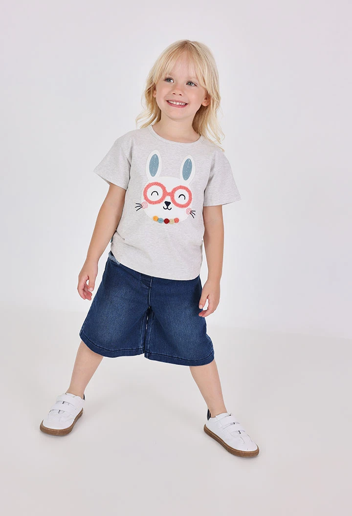 Short en denim bleu