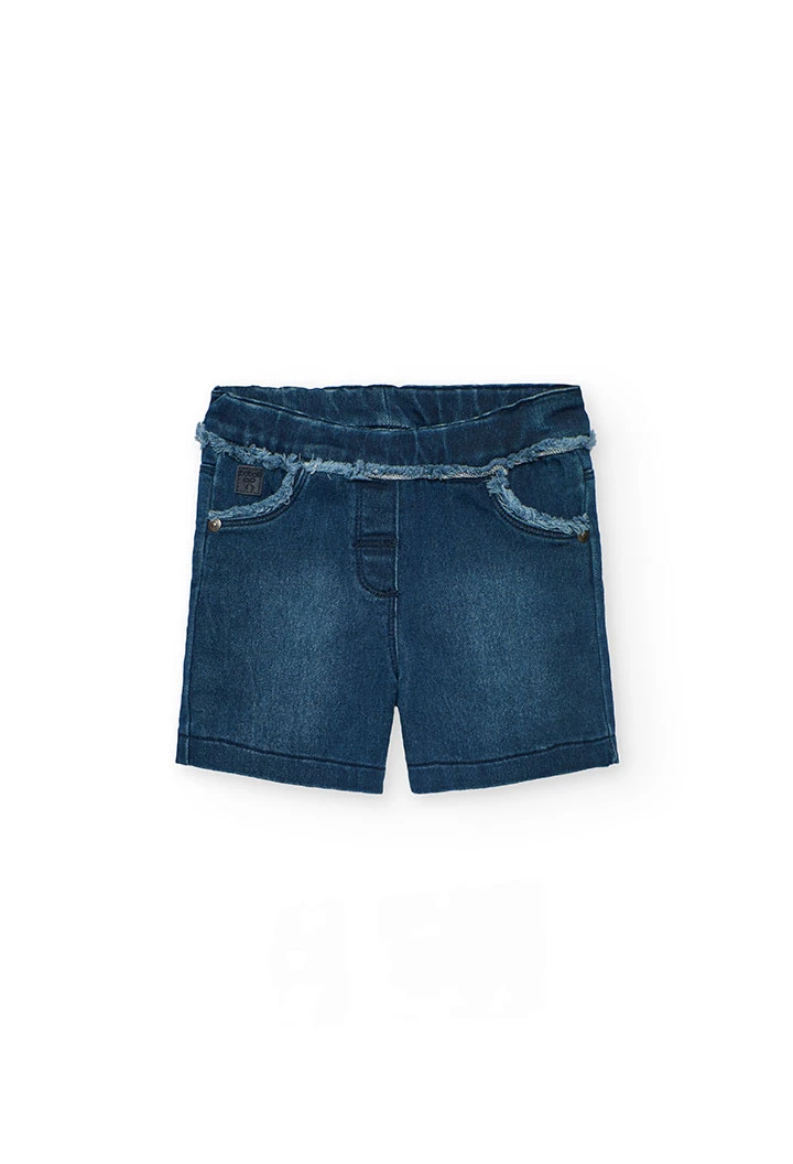 Short en denim bleu