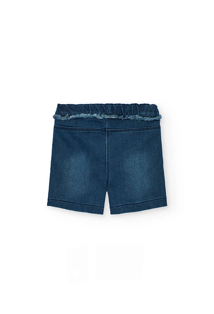 Short en denim bleu