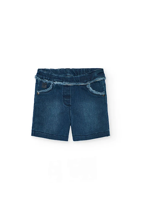 Blue denim shorts