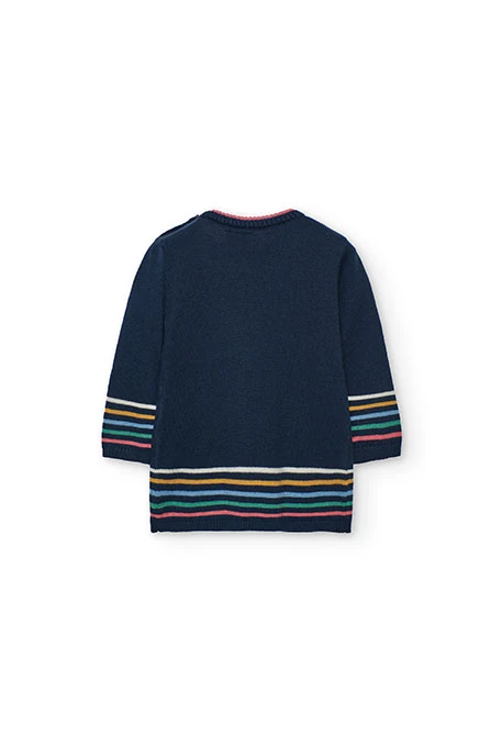 Vestit blau marí estampat