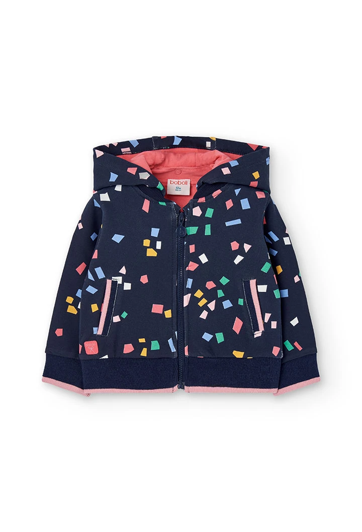 Veste fille polaire imprimée