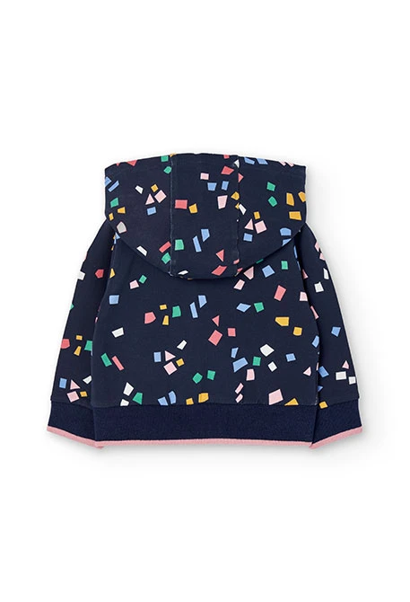 Giacca bambina pile stampato