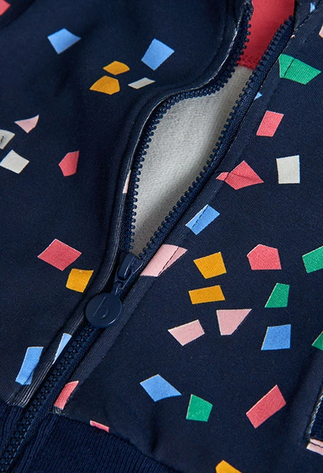 Giacca bambina pile stampato