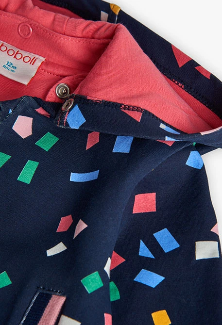 Veste fille polaire imprimée