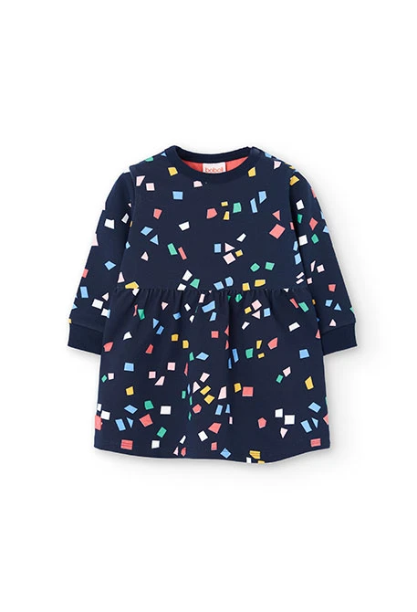 Robe à motifs géométriques bleu marine