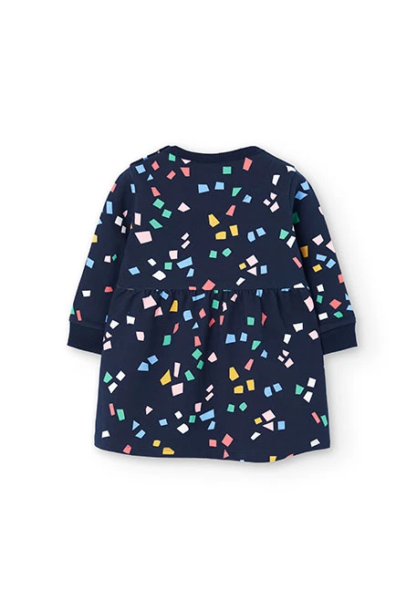 Robe à motifs géométriques bleu marine